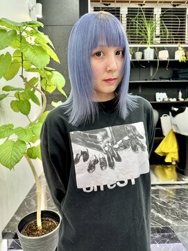 チュダック(ChuDuck) 韓国風《ペールブルー》ハイトーン/ケアブリーチ/ダブルカラー