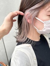 エミス バイ メルト 吉祥寺(emis by melt)&nbsp;【堀惠】インナーカラーイヤリングカラーホワイトベージュ吉祥寺