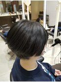 コバルトアッシュ/ネイビーアッシュ/暗髪カラー/ショートボブ