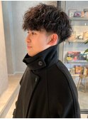 ツイストスパイラルパーマ 束感 ツーブロック ショートパーマ