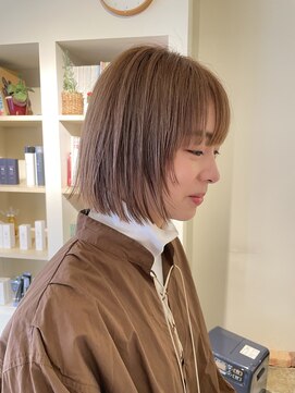 クロップ(CROP) 【CROP】白髪ぼかし×ベージュ