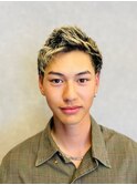 一宮メンズ束感ショート×ハイライトアップバング爽やか清潔感