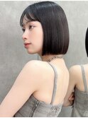 ミニウルフレイヤーカット顔周り前髪韓国ミディアムボブ/池袋