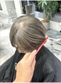 白髪ぼかしカラー40代50代グレイカラー白髪染め白髪ぼかし