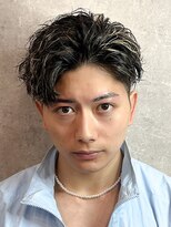 エルマーク 梅田(L-MARK)&nbsp;メッシュハイライトスパイラルパーマツイストパーマツーブロック