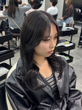 ジーニー 千葉(GENiE) 韓国レイヤーカット/顔周り/ダークグレージュ/古荘竜生