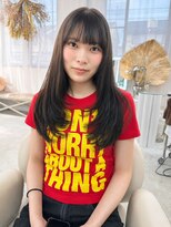 ユイマァル 岡山(YUIMARL) 岡山レイヤーカット20代30代オリーブベージュカラーブリーチなし
