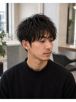 MEN's Baguz MEN'Sカット/ MEN'Sパーマ/ MEN'Sカラー 無造作束感メンズパーマ×韓国風ショートマッシュ