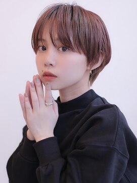 アグ ヘアー ケイト 山形大野目店(Agu hair kate) 《Agu hair》ピンク×艶マッシュショート