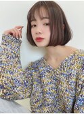 小顔ショートボブ大人セクシーダークカラー
