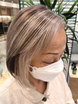 ステアケース 武蔵小杉店(stair:case)&nbsp;フェイスフレーミングで白髪ぼかし　グレージュ　５０代６０代