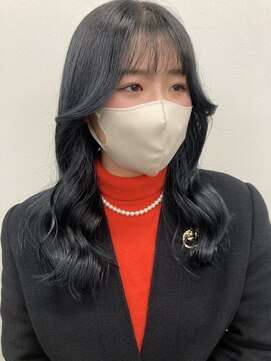 コト 福井大和田店(coto) 福井　大和田　ブルーブラック　韓国ヘア　透明感カラー　20代