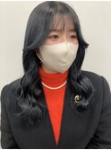 福井 大和田 ブルーブラック 韓国ヘア 透明感カラー 20代