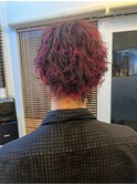 赤メッシュ　ツイストスパイラル