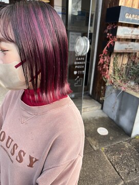 へアサロンアンドカフェガーデン(hair salon&cafe GARDEN) ダブルカラー/ケアブリーチ/ワインレッド/ローライト