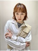 ニュアンスボブ×オレンジブラック