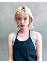 Liberte 銀座 大人かわいいリバースボブ×透明感ベージュ