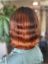 サラジュ 西宮北口店(SARAJU) 【SARAJU 西宮北口店】デザインカラー/オレンジ/ミディアム