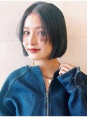 顔まわりレイヤーボブ