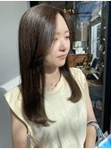 /美髪ロング×透明感グレージュ