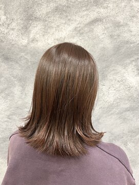 ヘアーエバリーズ(hair Everies) 外はねスタイル×ラベンダーピンク20代30代大分中央町