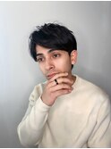 前下がりセンターパート