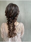 編みおろしツインヘアセット