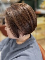 ネオンズ 南郷18丁目店(NEON´S)&nbsp;白髪ぼかしショートボブ【ワンカラーブリーチなしver.】