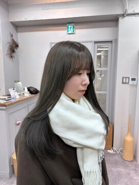 ヴェルダ 池袋店(verda) ブリーチなしダブルカラー オリーブグレージュ RIKO