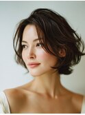 レイヤーショート髪質改善白髪染めハイライト30代40代元町中華街