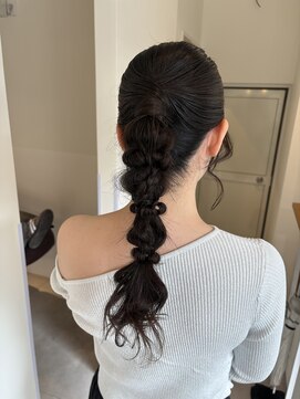 【kicca】編みおろしポニー/編みおろし/編みおろしアレンジ