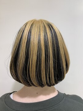 アンブレラカラー,イエローゴールド,デザインカラー,ボブ/草加