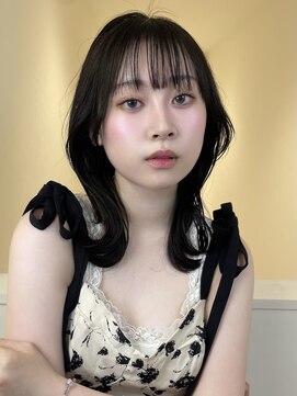アイトーキョーエス 渋谷(AI TOKYO S) ミディアムヘア/切りっぱなし/くびれ巻き/くびれヘア