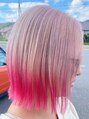 アグ ヘアー シーファ 石巻さくら町店(Agu hair sifa) ホワイトべーじゅとピンク☆切りっぱなしベースでまとまりを♪