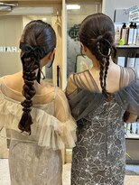 オーセンヘア(AUTHEN.HAIR)&nbsp;お呼ばれヘアセット/編みおろしヘア/リボンヘア
