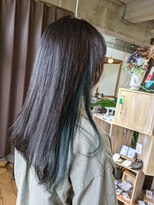 ヘアラボウィッシュ(hair labo Wish) インナーカラーブルー♪