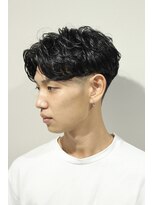 レンゲン(LENGEN)&nbsp;メンズかき上げニュアンスマッシュサイドパート韓国マッシュ