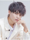 小久保style☆2wayバングフェザーバングプラチナベージュウルフ