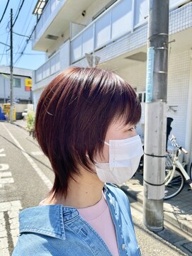 シースティア(siistia) 柔らかピンクのウルフショート