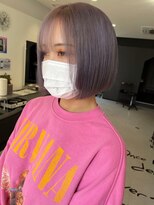 キング 梅田(K!ng) 【梅田】ケアブリーチダブルカラーラベンダーカラー髪質改善