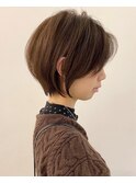 20代30代大人かわいいショートボブｘ小顔ひし形パーマ