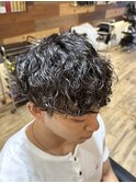 波巻きパーマ