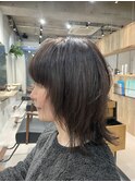 春の大人マッシュウルフスタイル