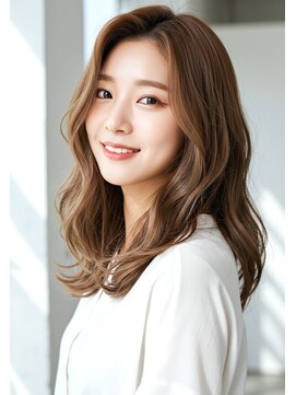 ニューカマー バイ ヘッドライト シブヤ(NEW COMER by HEADLIGHT shibuya) 【前髪ふんわりパーマ】キャメルブラウン