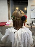 タイトアレンジ  成人式ヘア 長崎浜の町