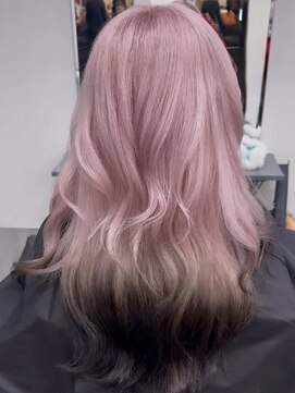 ジルバイジゼル(JILL by GiseL) ロング　ケアブリーチ　顔周り　ピンク　10代20代