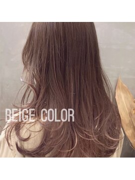 シフォンベージュ・レイヤーロング