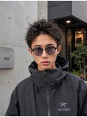 リバースセンターパートニュアンスパーマダウンバング渋谷