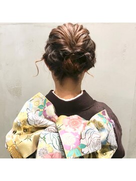 アンド バイ ヘアサロン(AND by hair salon) kimonoスタイル☆振袖☆