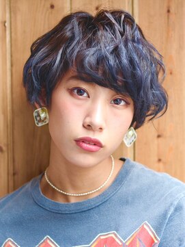 パム 恵比寿(PAM.) くせ毛風パーマモードマニッシュショートボブ[恵比寿/渋谷]